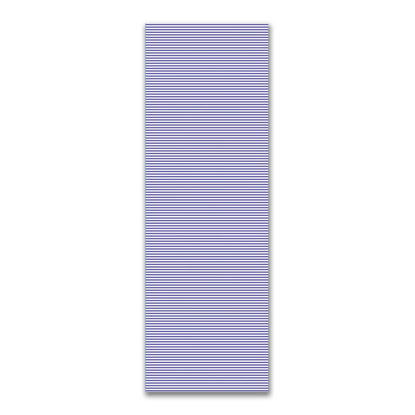 White Spun Polyester Fabric with Thin Purple Bars #FASP-1300-241