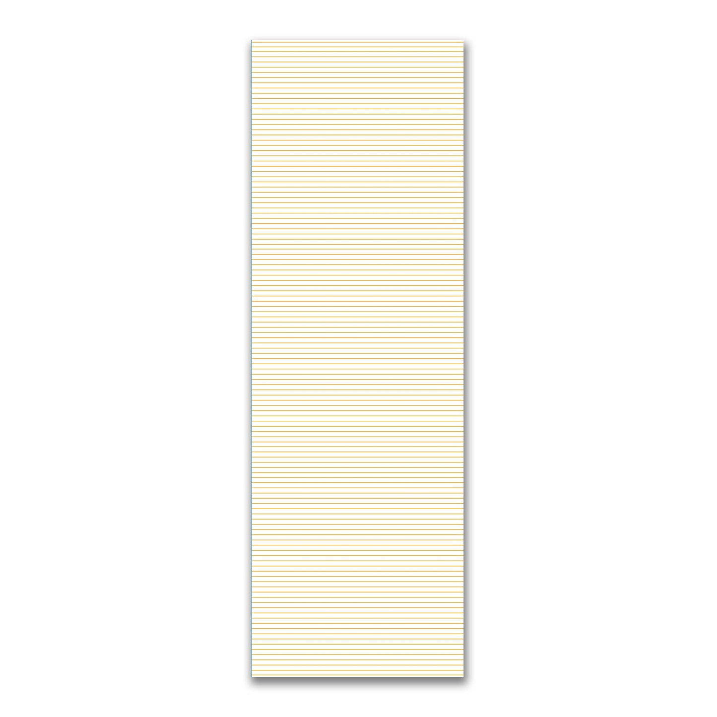 White Spun Polyester Fabric with Fine Yellow-Orange Stripes #FASP-1310-151