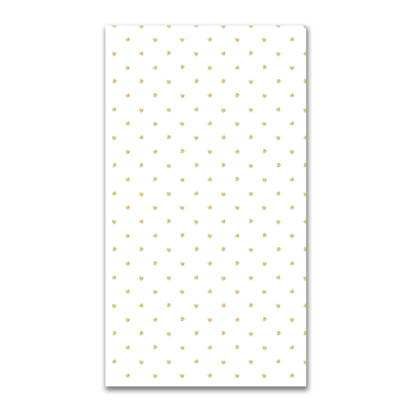 Saffron Garden — Printed Spun Polyester Fabric with Small Yellow-Orange Watercolor Floral Pattern #FASP-1316
