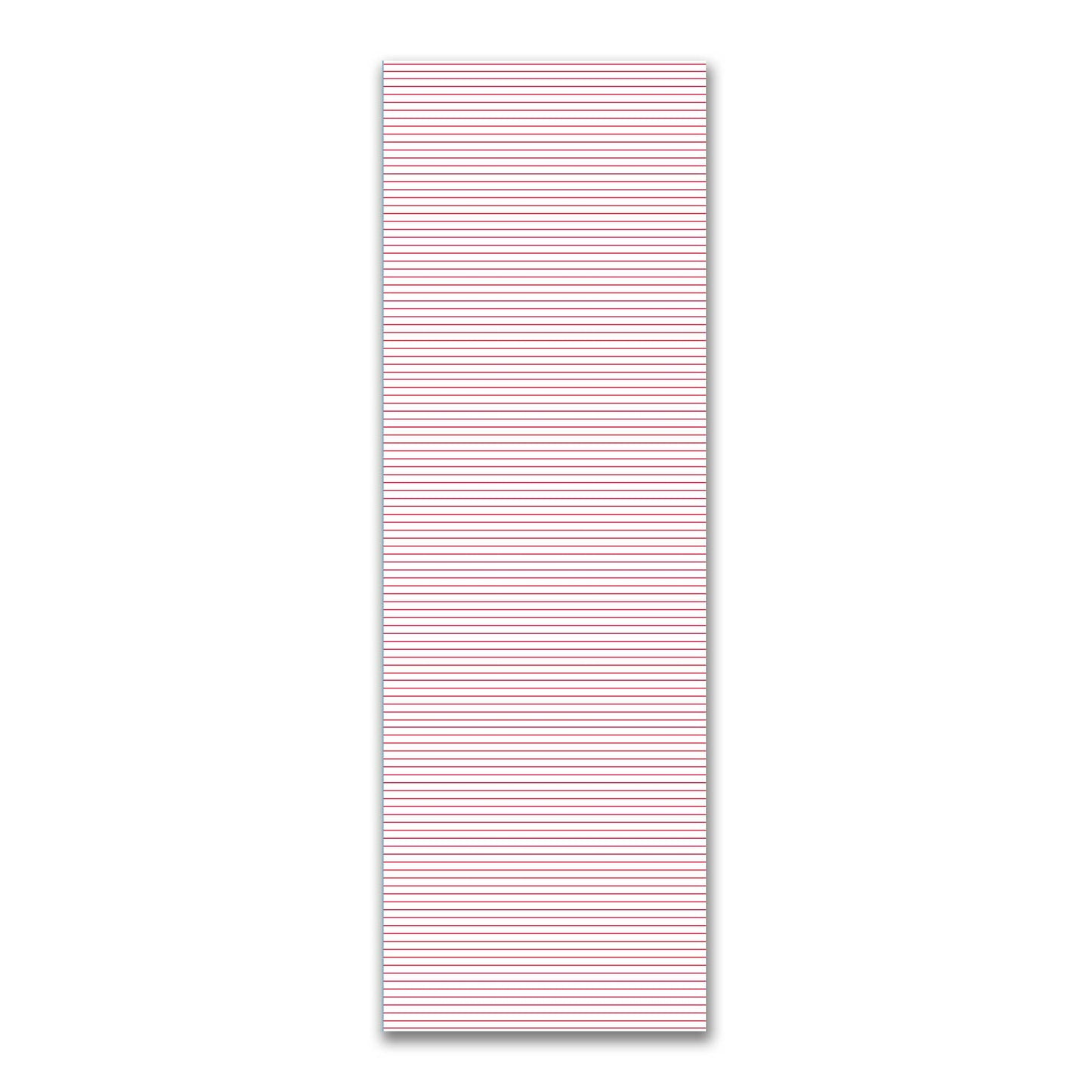 White Spun Polyester Fabric with Fine Red Stripes #FASP-1330-151