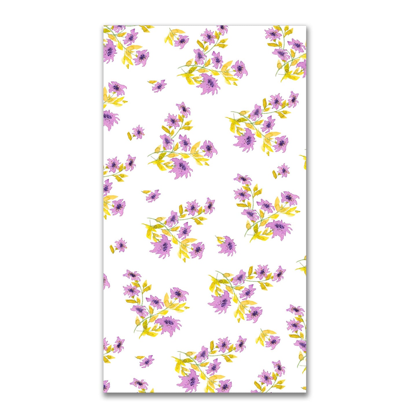Mauve Bloom — Printed Spun Polyester Fabric with Large Hand-painted Mauve Watercolor Floral Print #FASP-1364