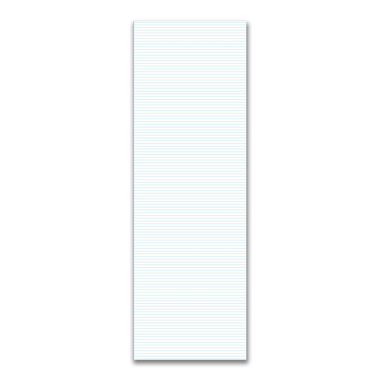 White Spun Polyester Fabric with Fine Blue Stripes #FASP-1370-151