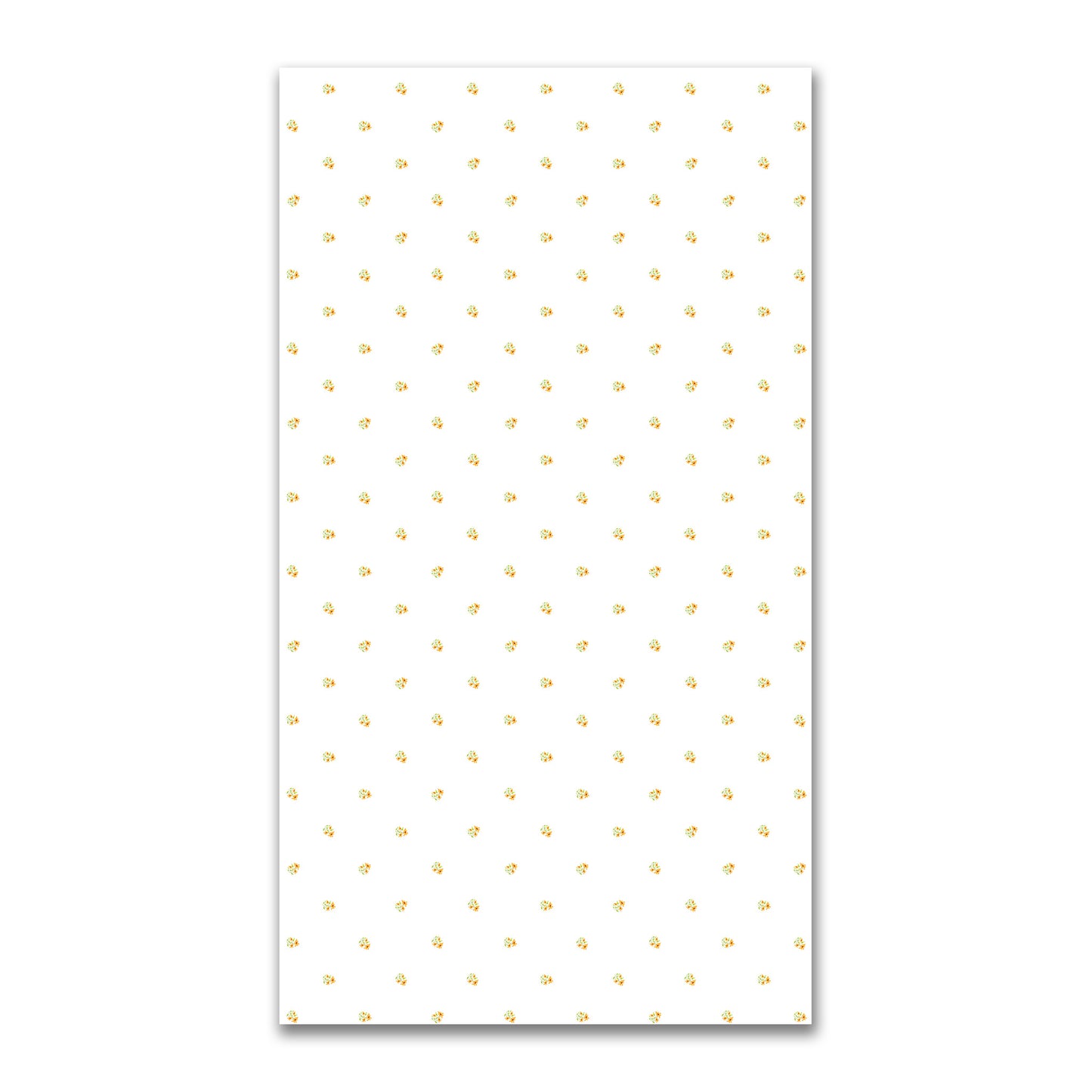 Citrine Bloom — Printed Spun Polyester Fabric with Small Yellow-Orange Watercolor Floral Pattern #FASP-1396