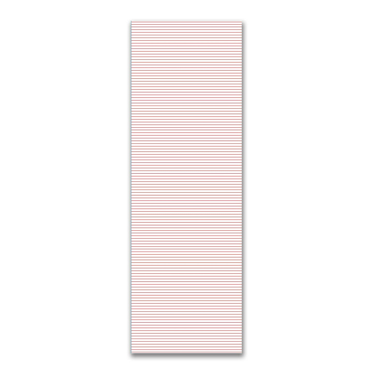 White Spun Polyester Fabric with Fine Red Stripes #FASP-1410-151