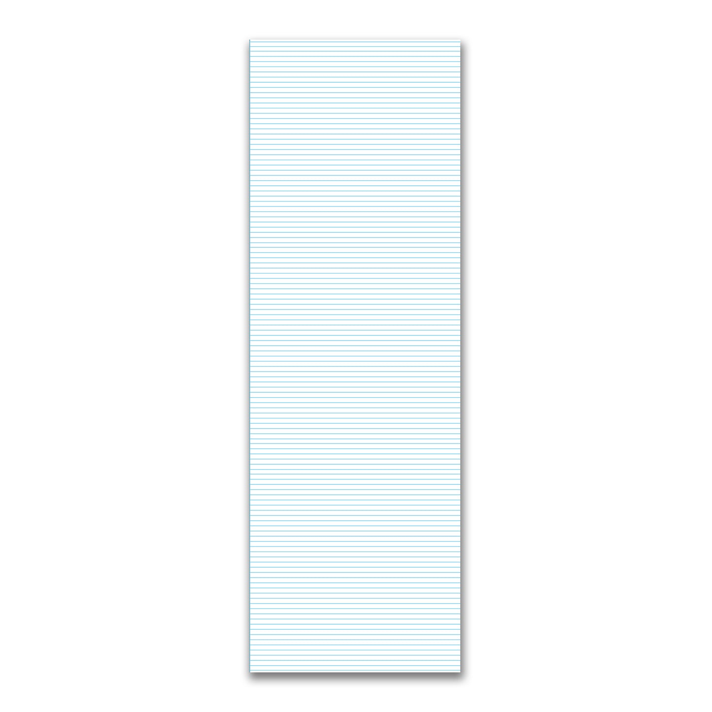 White Spun Polyester Fabric with Fine Blue Stripes #FASP-1430-151