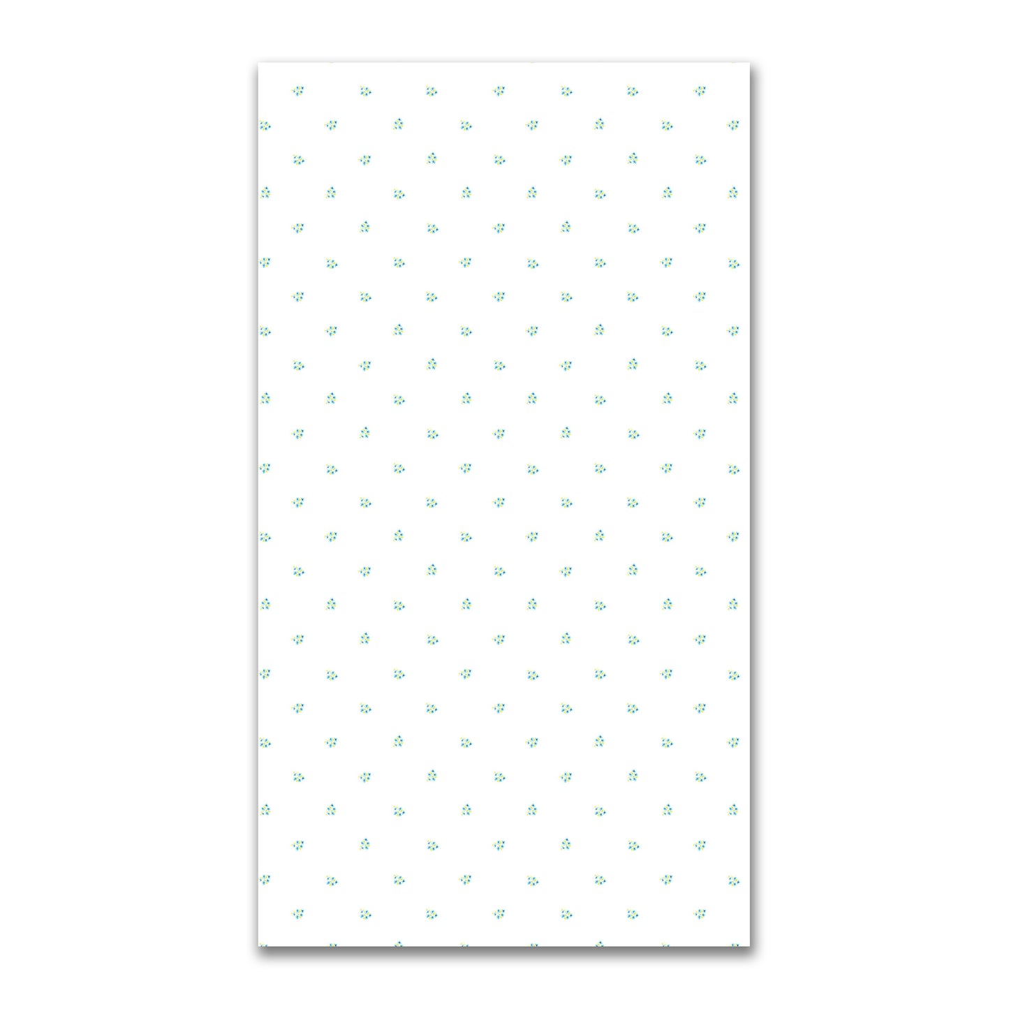 Cerulean Bloom — Printed Spun Polyester Fabric with Small Blue Watercolor Floral Pattern #FASP-1436