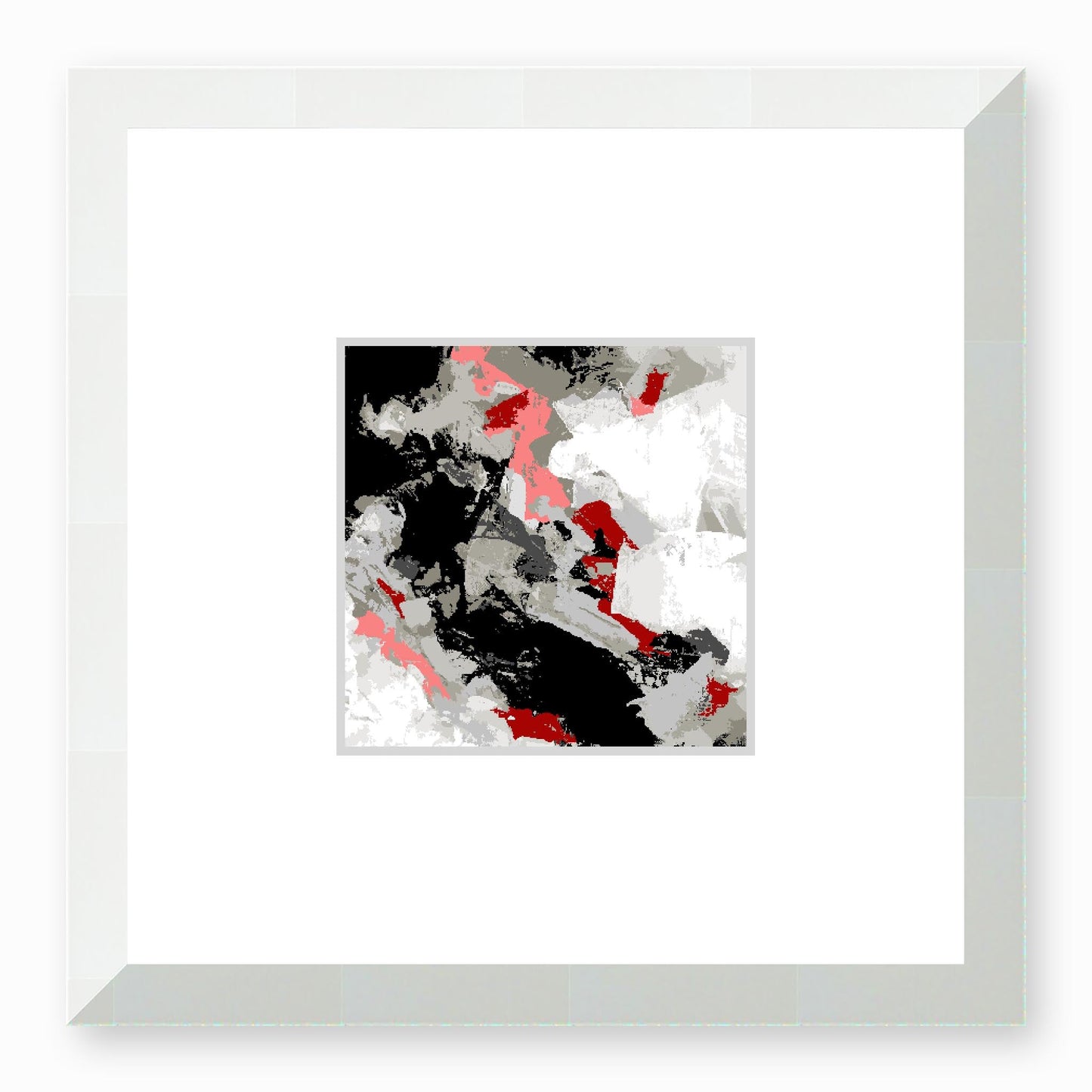 Framed Graphic Art Print, Faux Mat - 12x12 inches | FMS-1190-7690, Prints, Graphic art, White Frame,12 x 12 inches