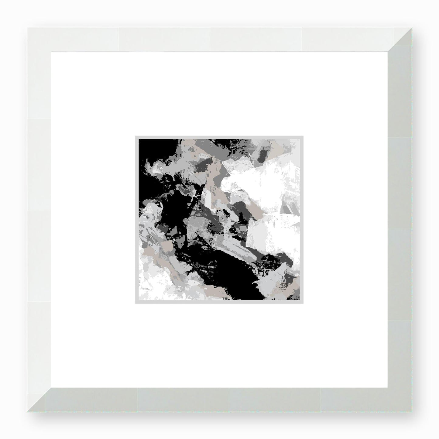 Framed Graphic Art Print, Faux Mat - 12x12 inches | FMS-1200-7690, Prints, Graphic art, White Frame,12 x 12 inches