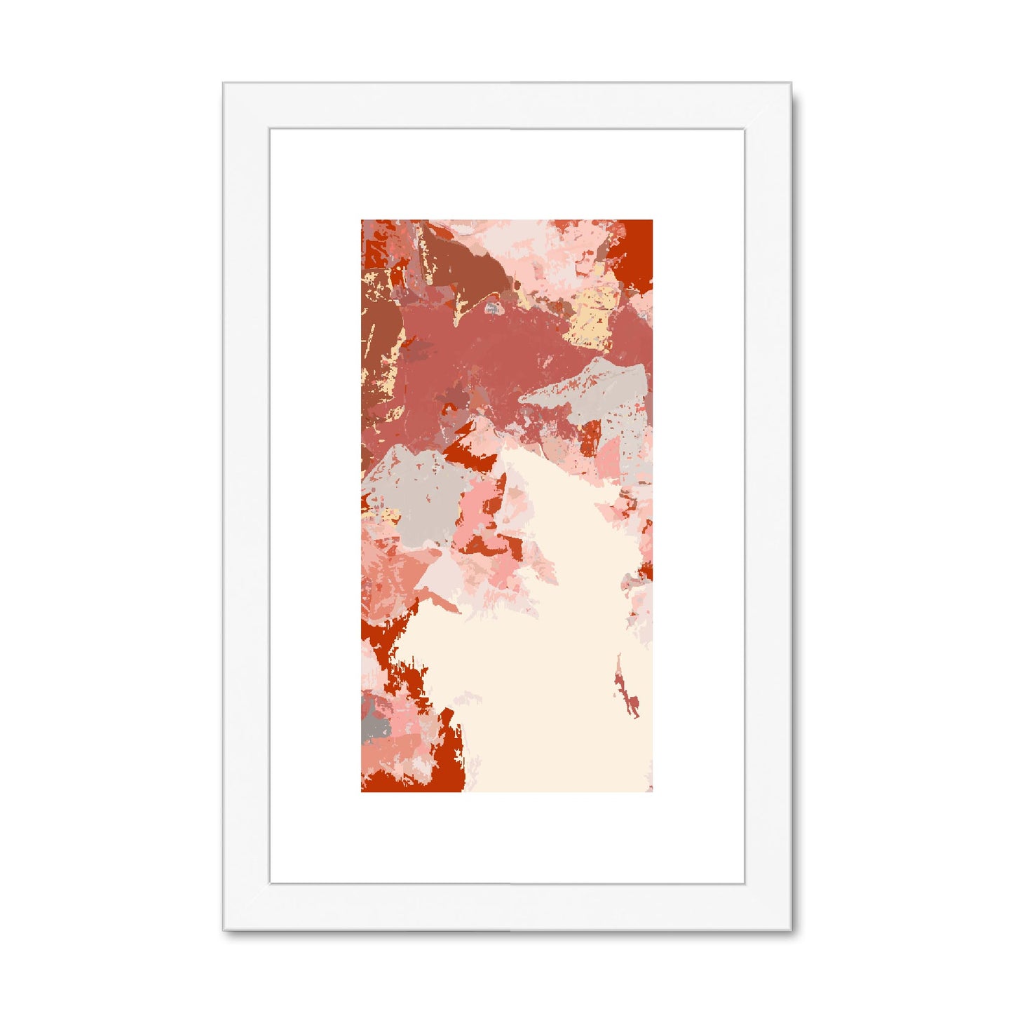 Framed Graphic Art Print, fpv-1130-7692, 8"x12", White Frame