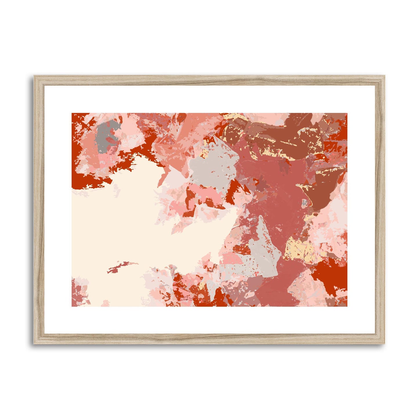 Framed Graphic Art Print, fph-1130-7692, 24"x18", Natural Frame