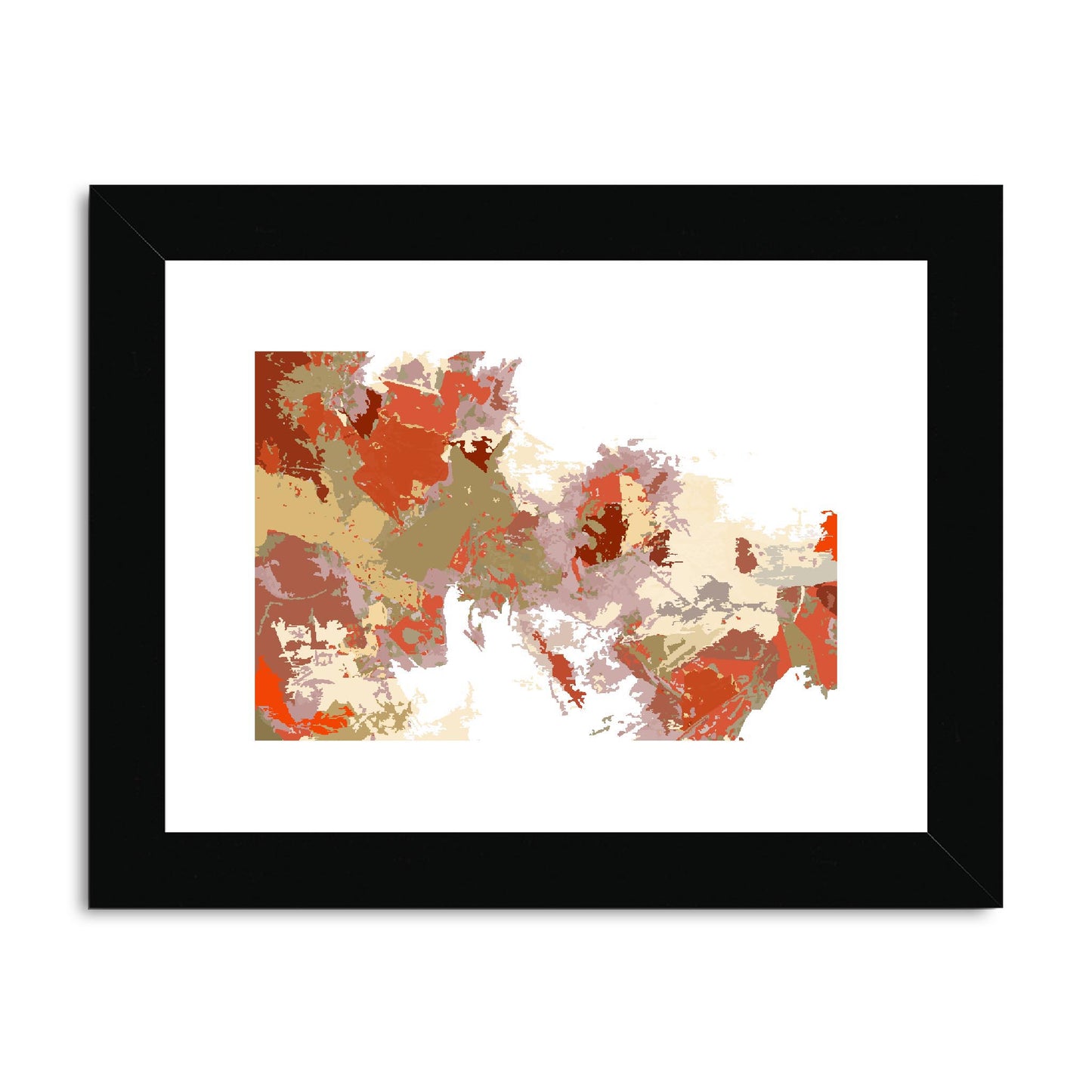 Framed Graphic Art Print, fph-1130-7694, 8"x6", Black Frame