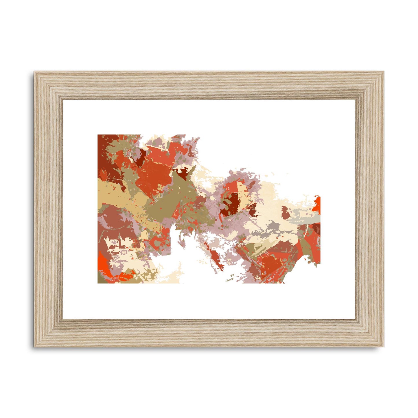 Framed Graphic Art Print, fph-1130-7694, 8"x6", Natural Frame