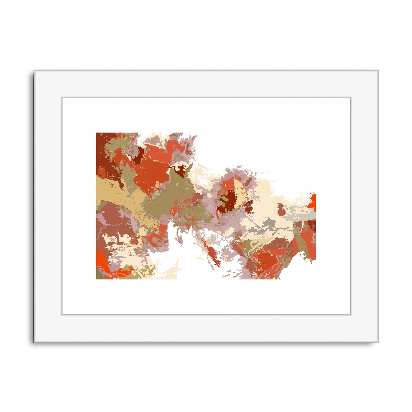 Framed Graphic Art Print, fph-1130-7694, 8"x6", White Frame