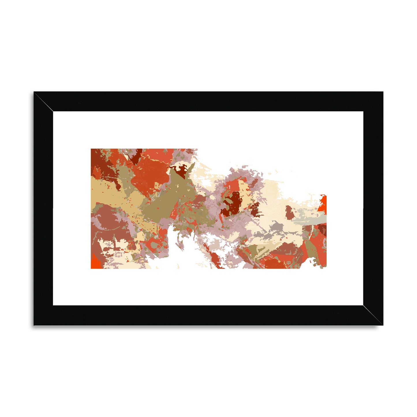 Framed Graphic Art Print, fph-1130-7694, 12"x8", Black Frame
