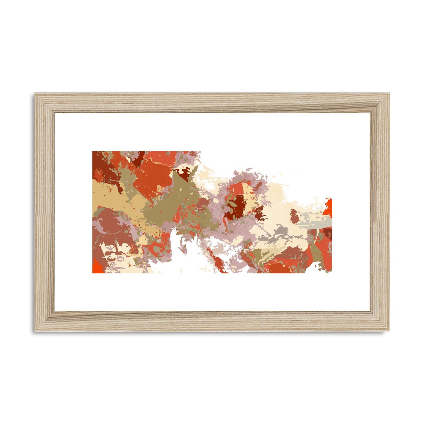 Framed Graphic Art Print, fph-1130-7694, 12"x8", Natural Frame