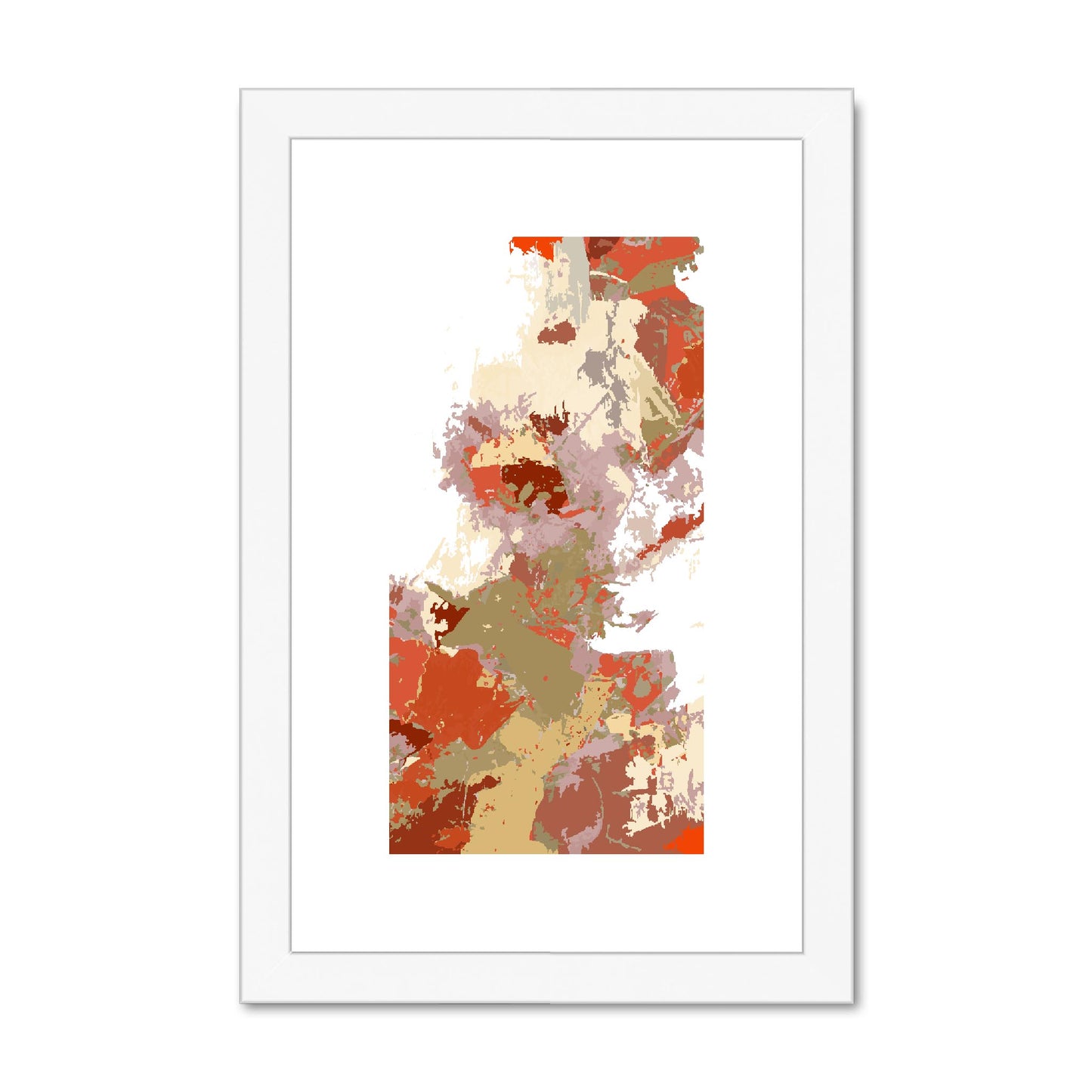 Framed Graphic Art Print, fpv-1130-7694, 8"x12", White Frame