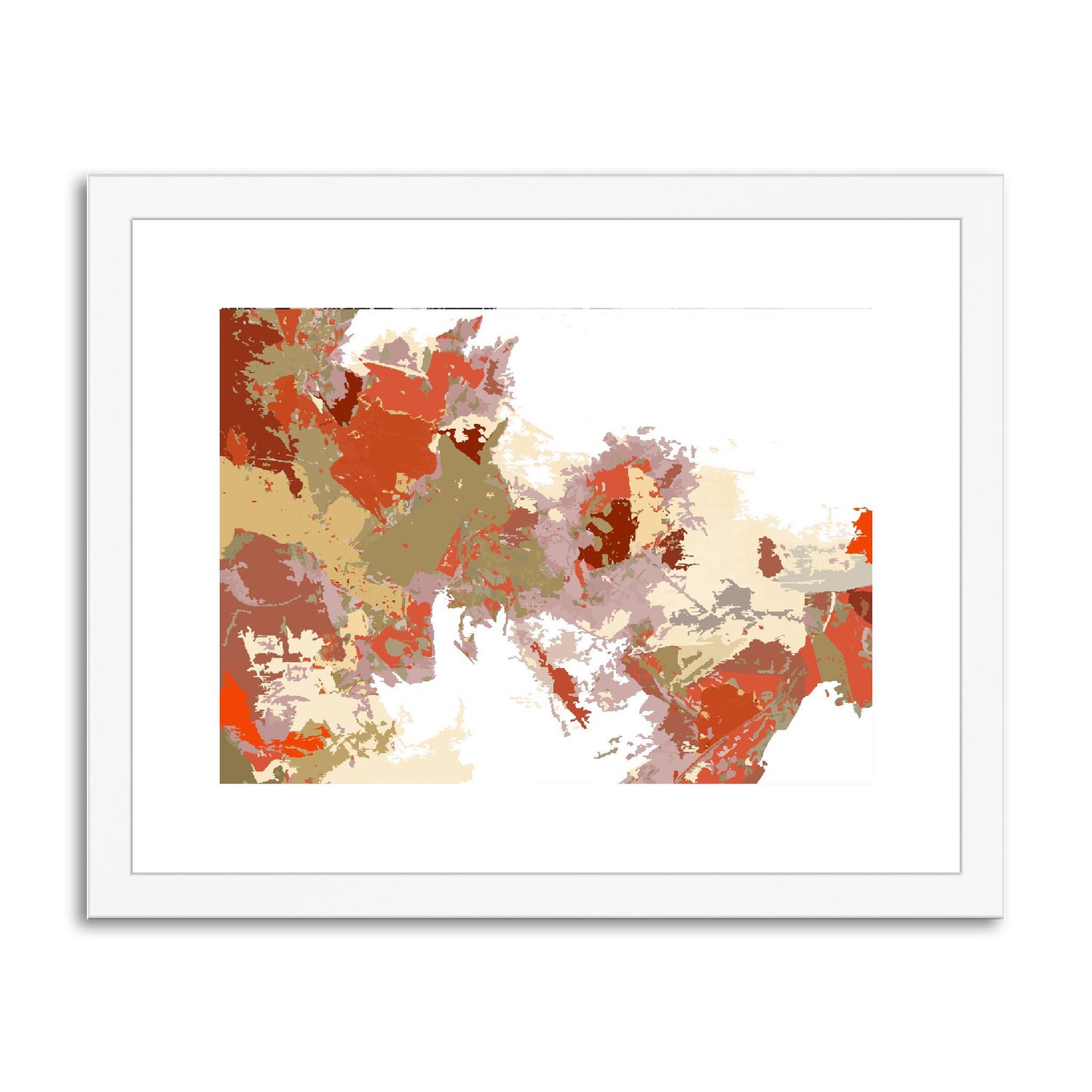 Framed Graphic Art Print, fph-1130-7694, 14"x11", White Frame