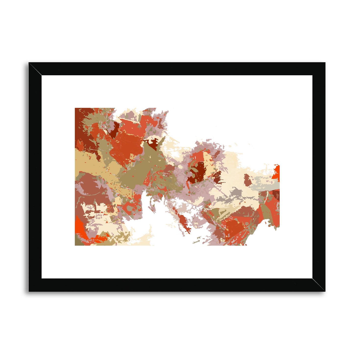 Framed Graphic Art Print, fph-1130-7694, 16"x12", Black Frame