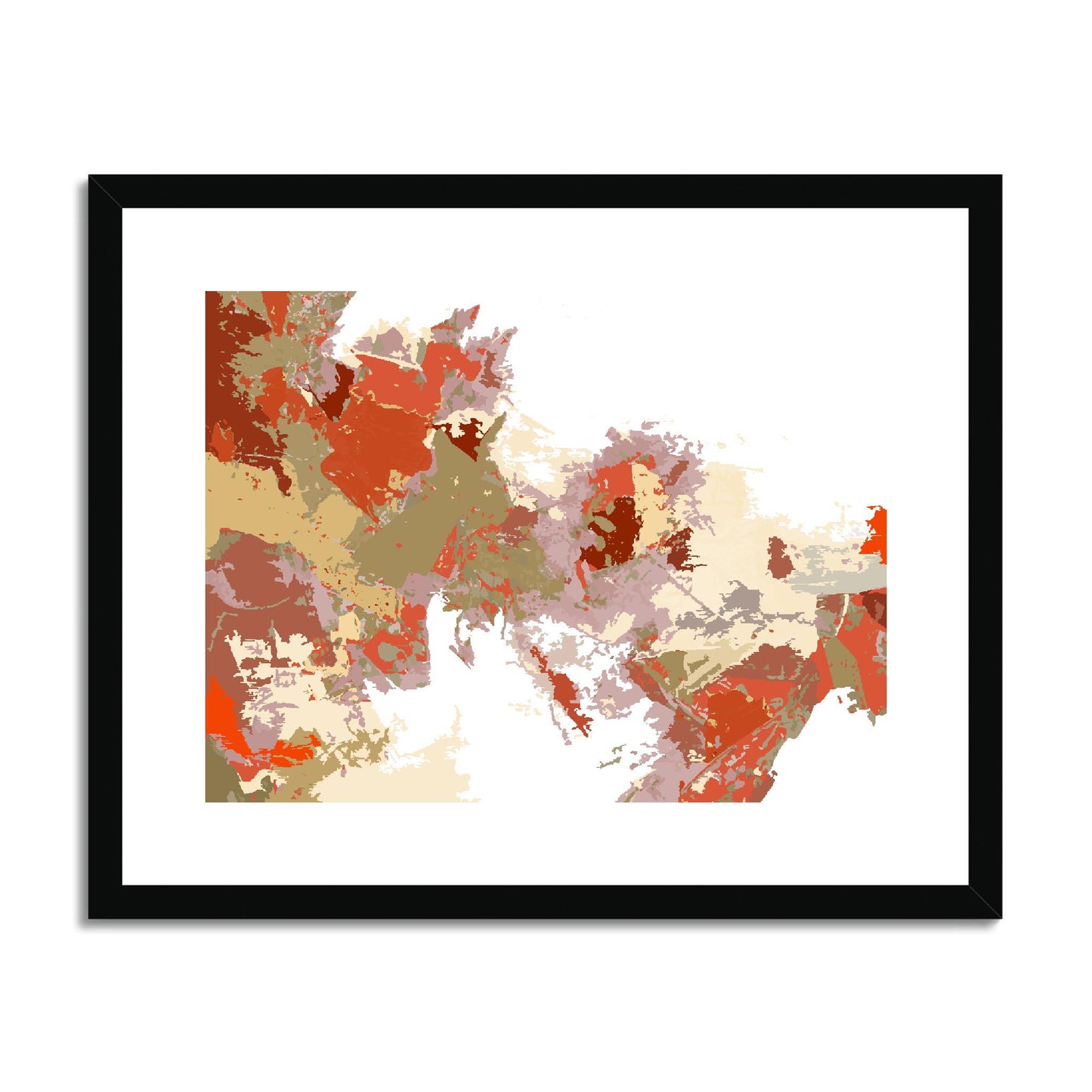 Framed Graphic Art Print, fph-1130-7694, 20"x16", Black Frame
