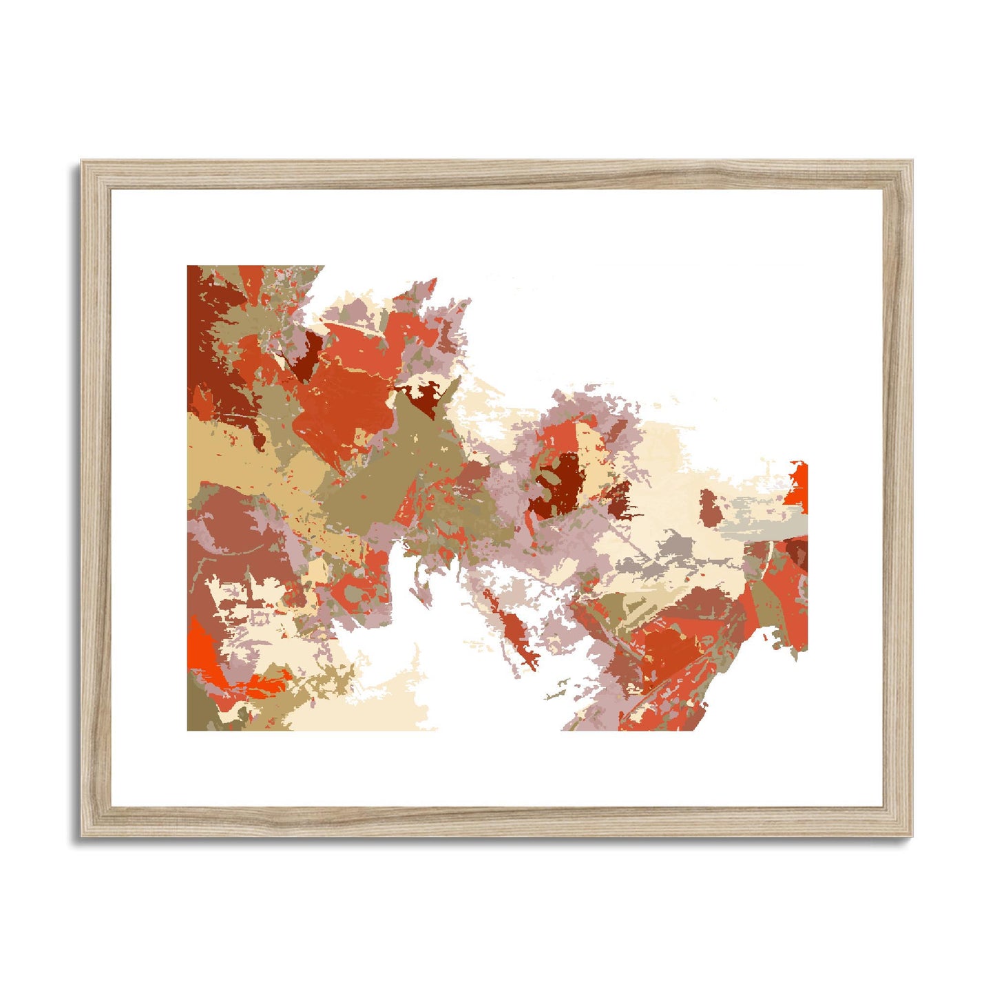 Framed Graphic Art Print, fph-1130-7694, 20"x16", Natural Frame