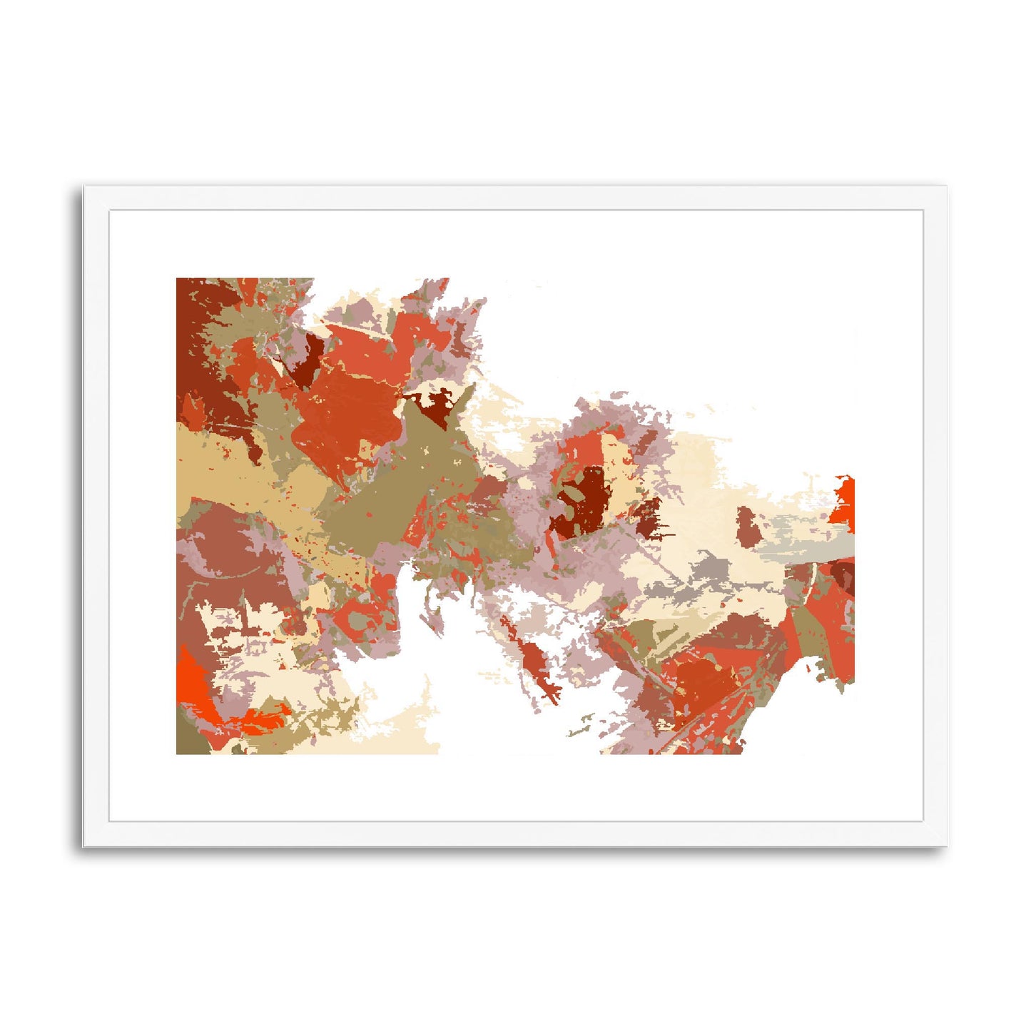 Framed Graphic Art Print, fph-1130-7694, 24"x18", White Frame