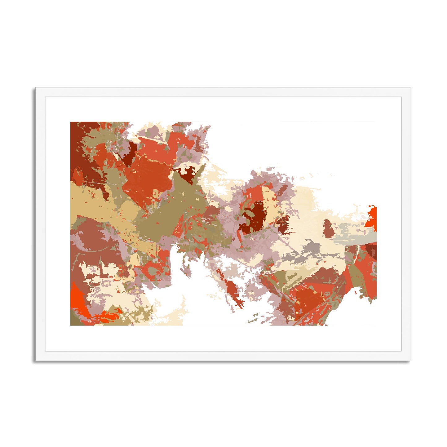 Framed Graphic Art Print, fph-1130-7694, 28"x20", White Frame