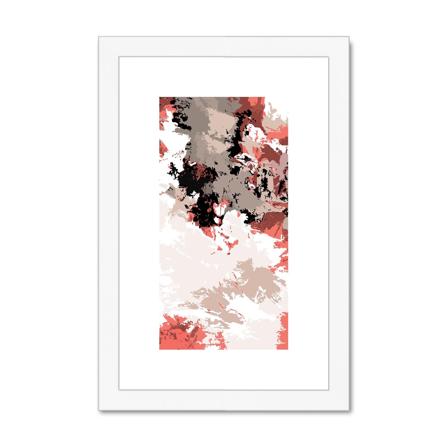 Framed Graphic Art Print, fpv-1130-7696, 8"x12", White Frame