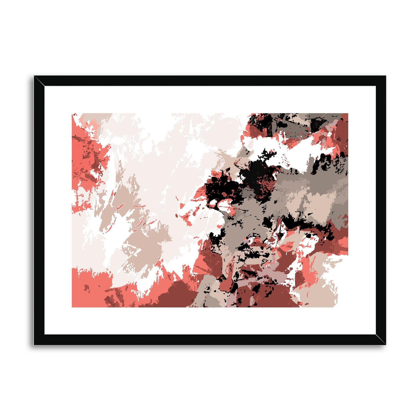 Framed Graphic Art Print, fph-1130-7696, 24"x18", Black Frame