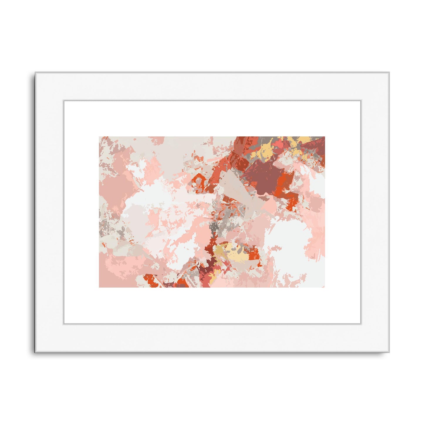 Framed Graphic Art Print, fph-1130-7698, 8"x6", White Frame