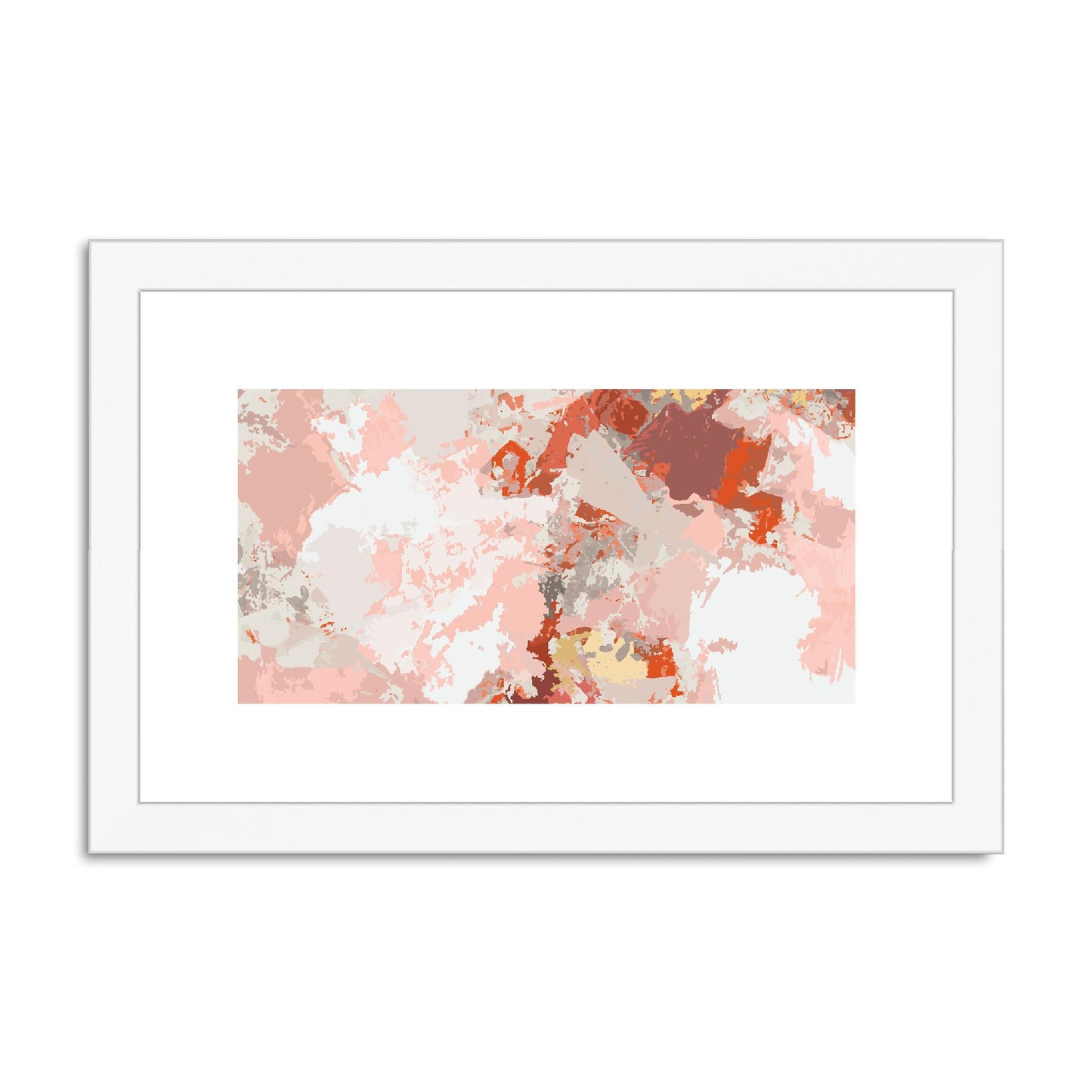 Framed Graphic Art Print, fph-1130-7698, 12"x8", White Frame