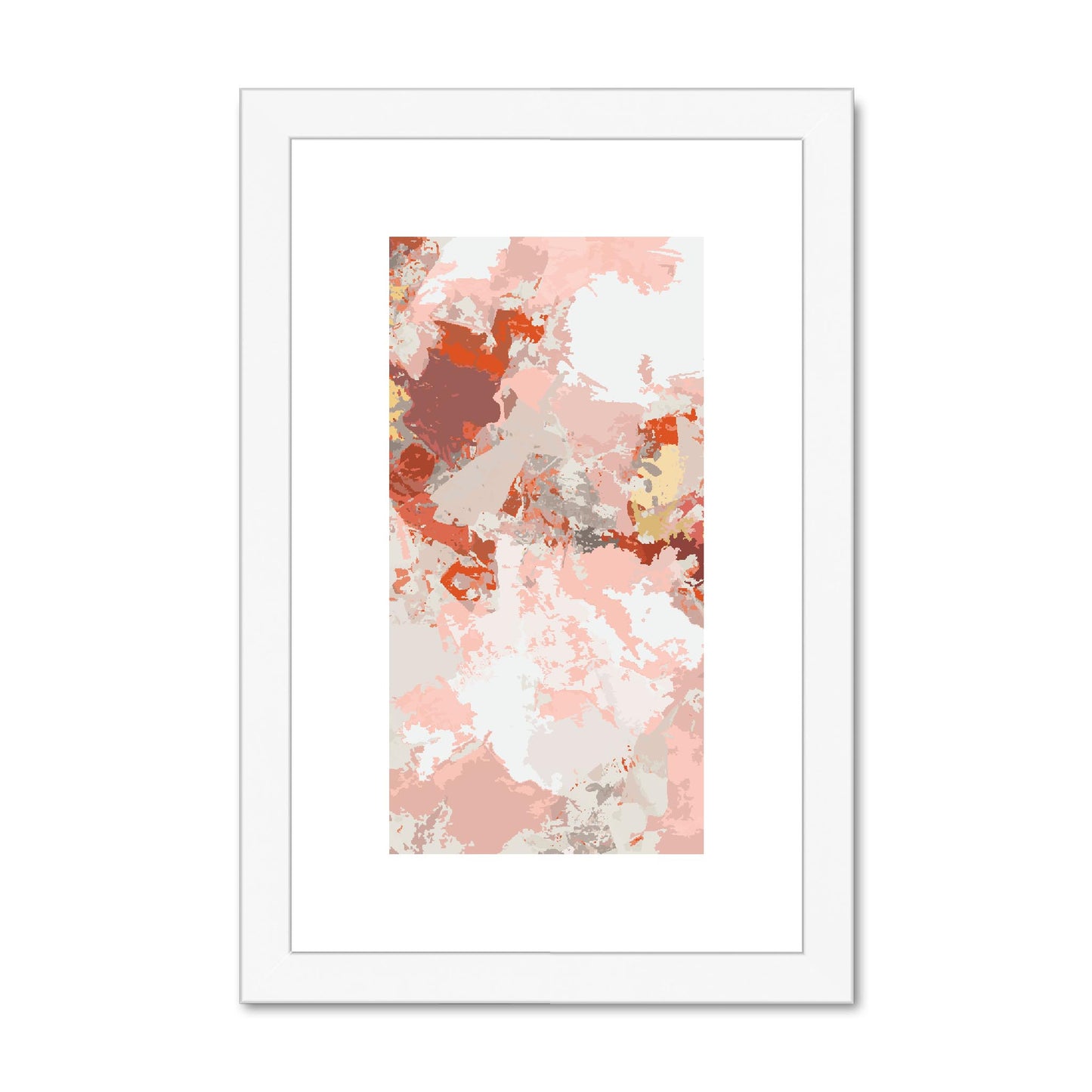 Framed Graphic Art Print, fpv-1130-7698, 8"x12", White Frame