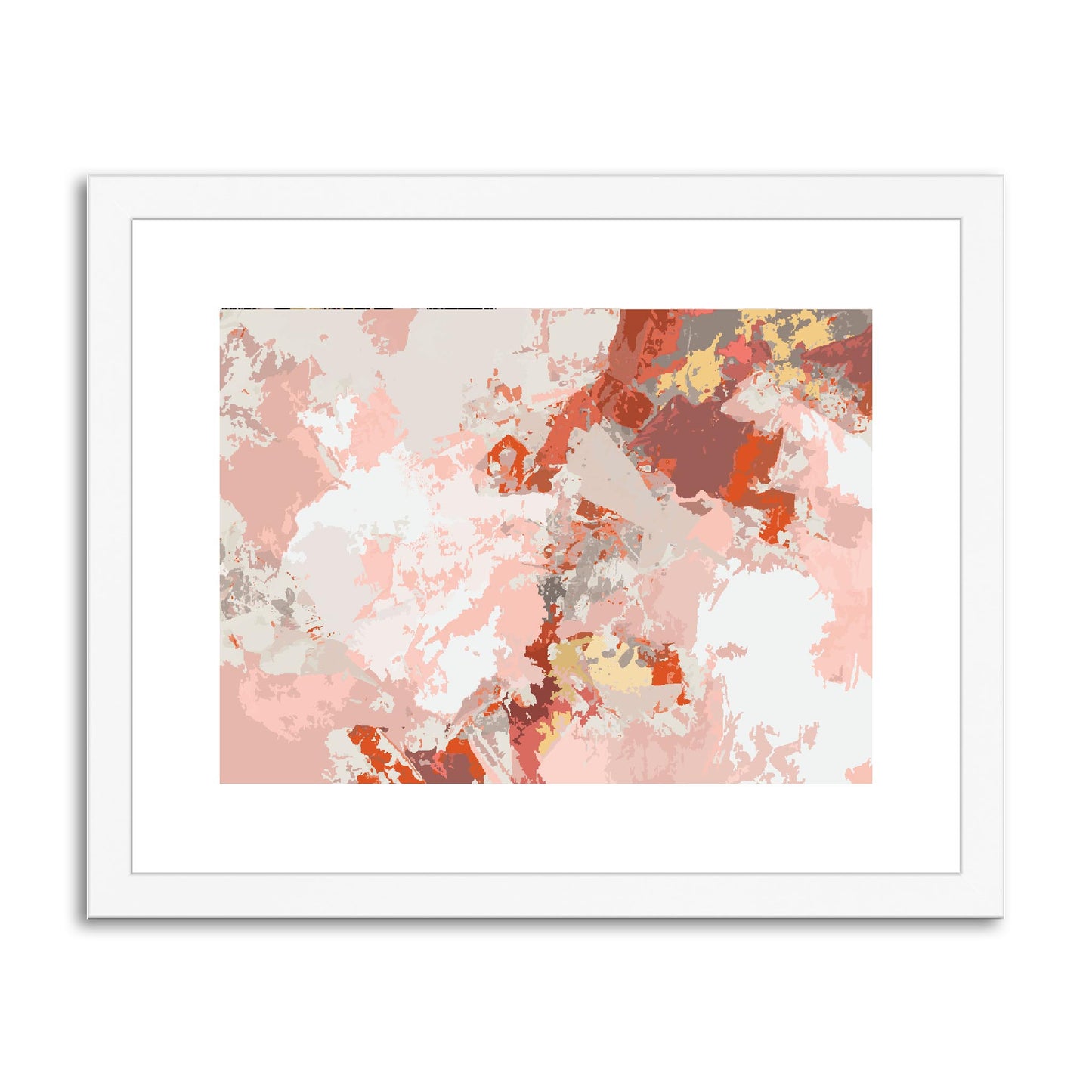 Framed Graphic Art Print, fph-1130-7698, 14"x11", White Frame