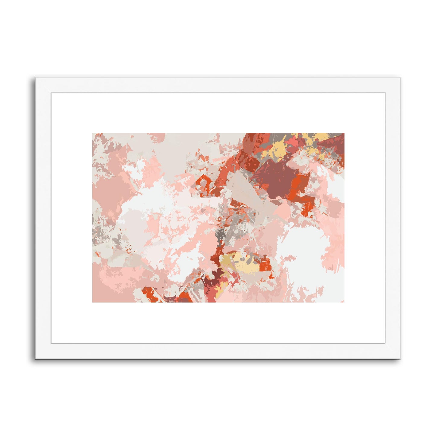 Framed Graphic Art Print, fph-1130-7698, 16"x12", White Frame