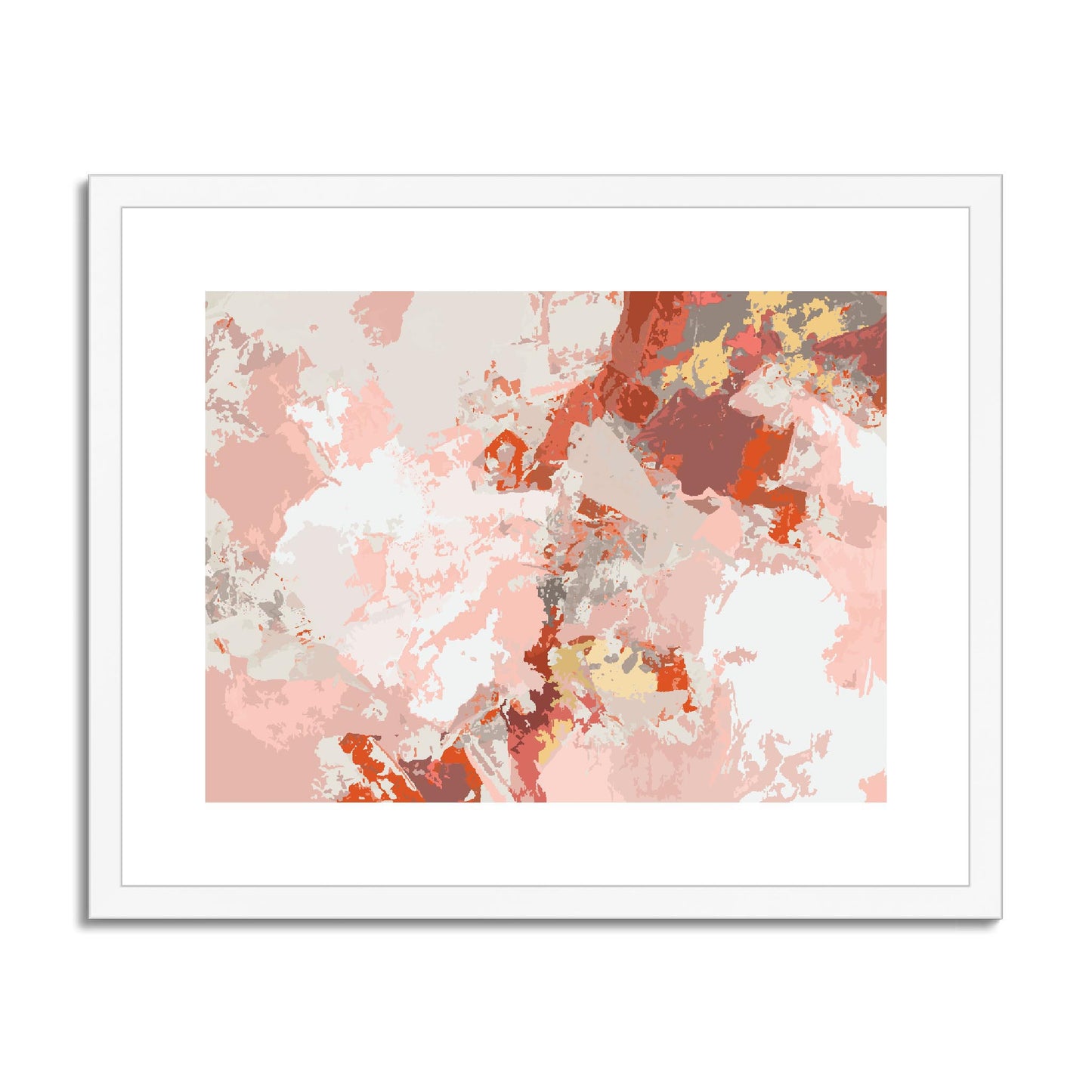 Framed Graphic Art Print, fph-1130-7698, 20"x16", White Frame