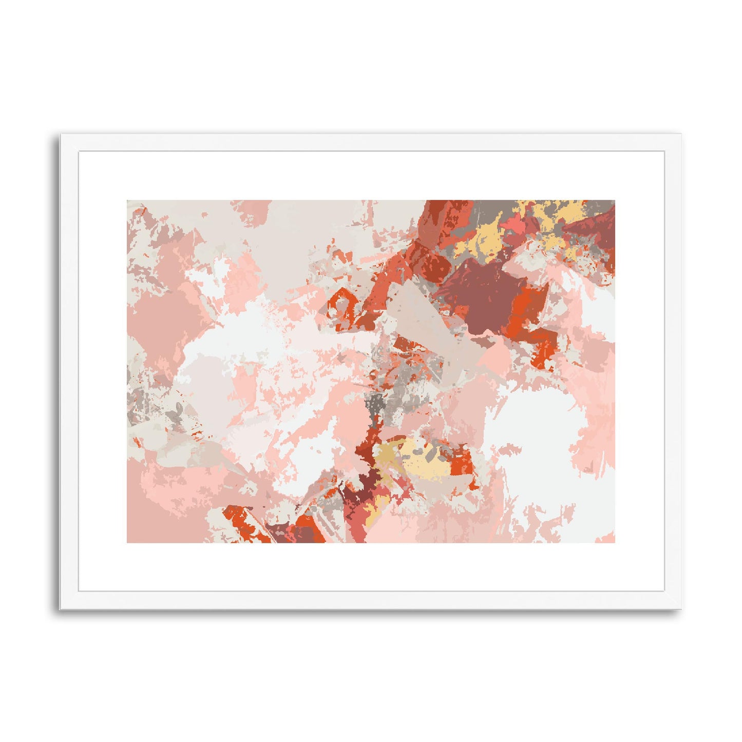 Framed Graphic Art Print, fph-1130-7698, 24"x18", White Frame