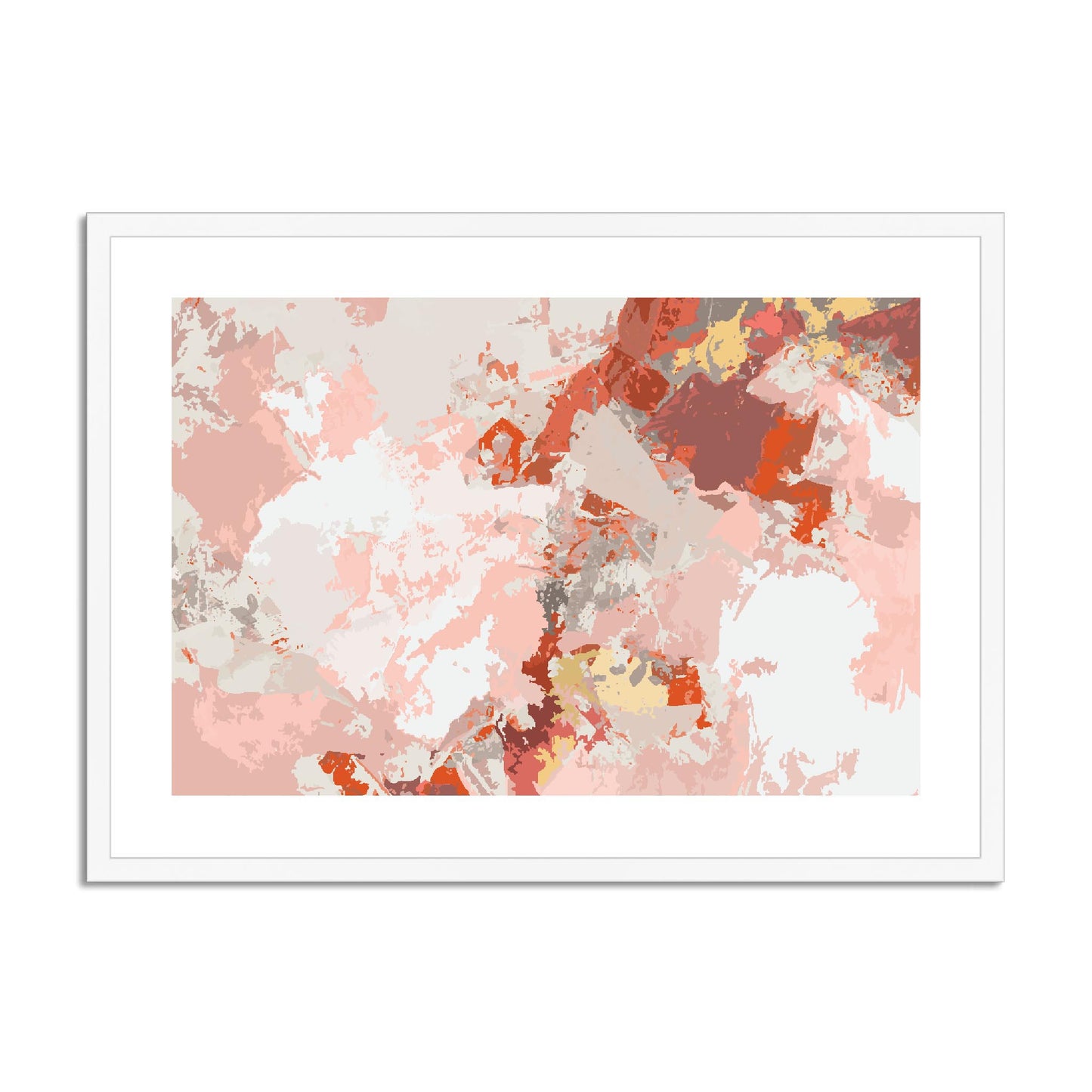 Framed Graphic Art Print, fph-1130-7698, 28"x20", White Frame
