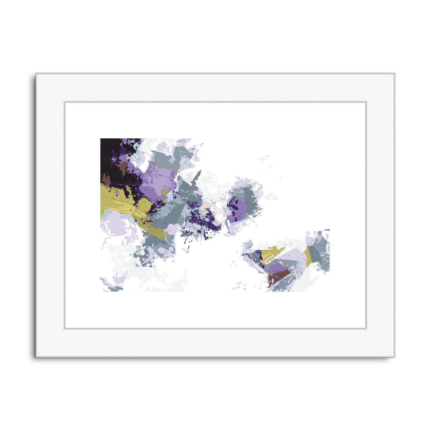 Framed Graphic Art Print, fph-1140-7694, 8"x6", White Frame