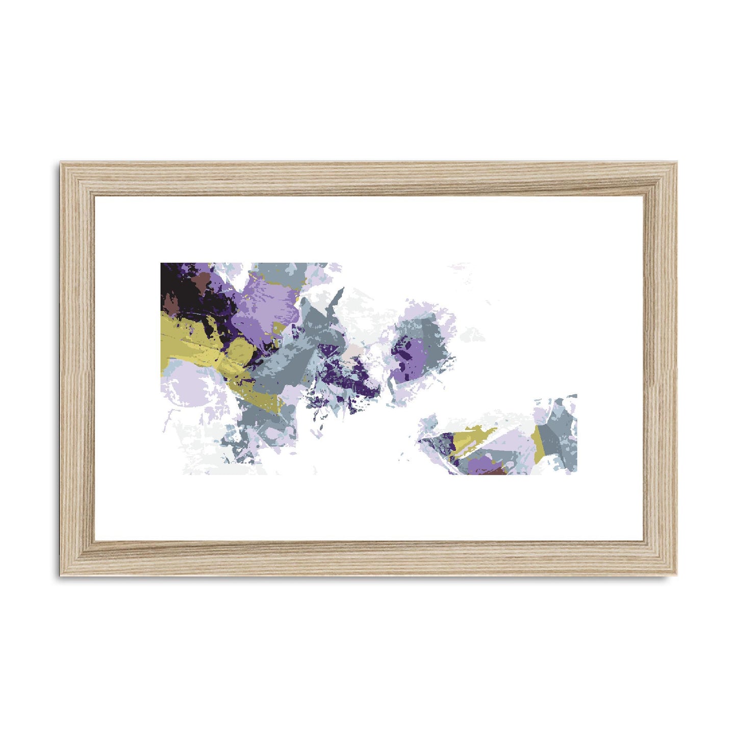 Framed Graphic Art Print, fph-1140-7694, 12"x8", Natural Frame