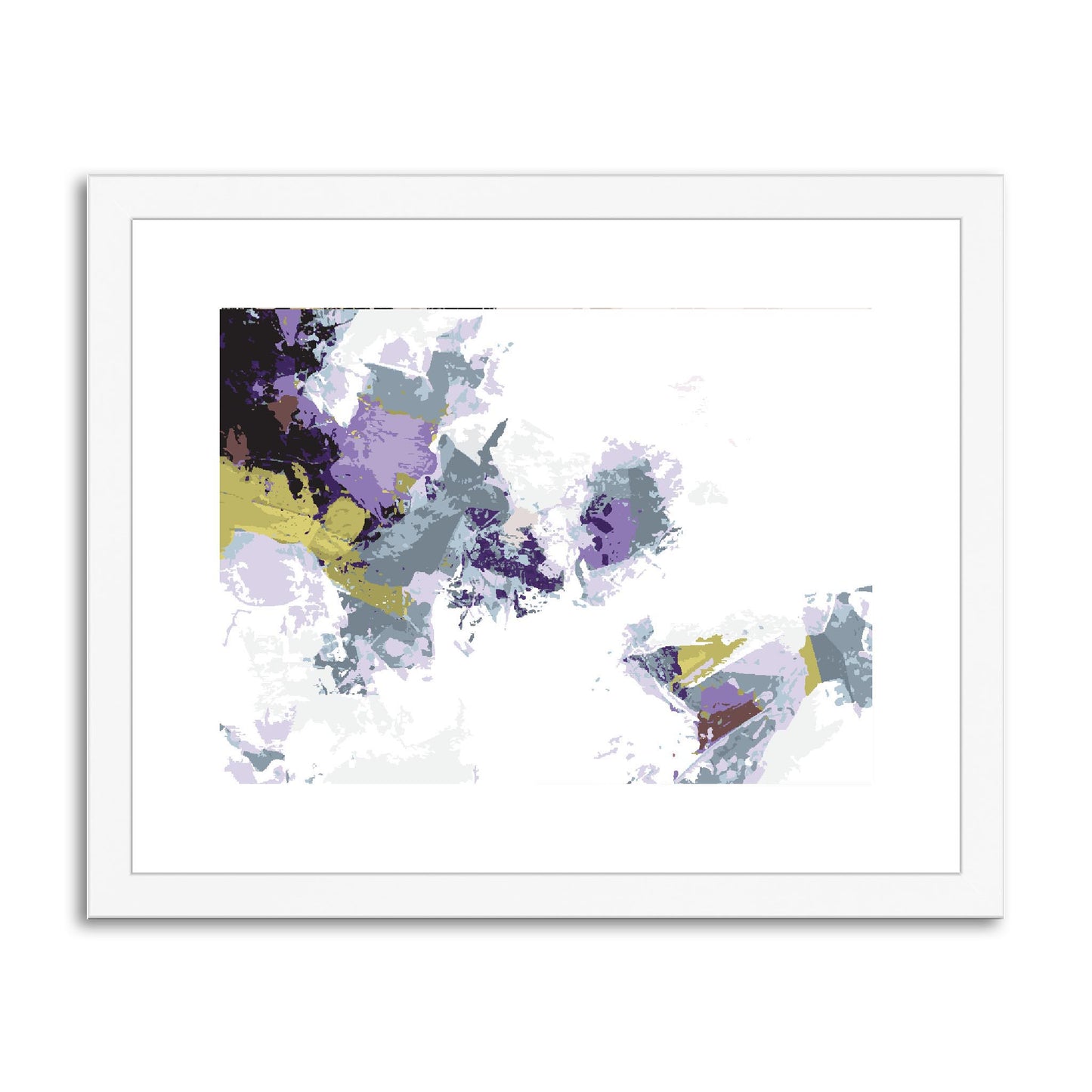 Framed Graphic Art Print, fph-1140-7694, 14"x11", White Frame
