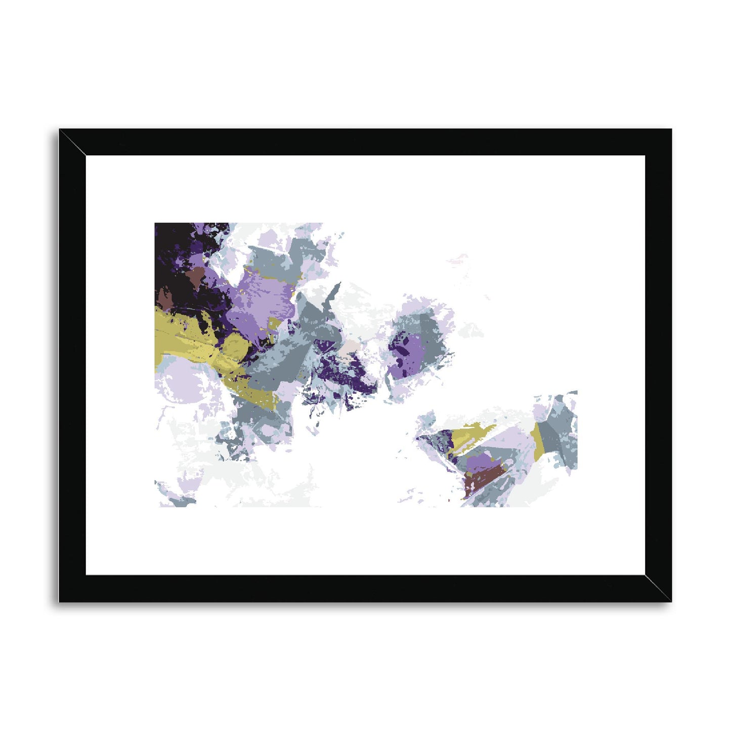 Framed Graphic Art Print, fph-1140-7694, 16"x12", Black Frame