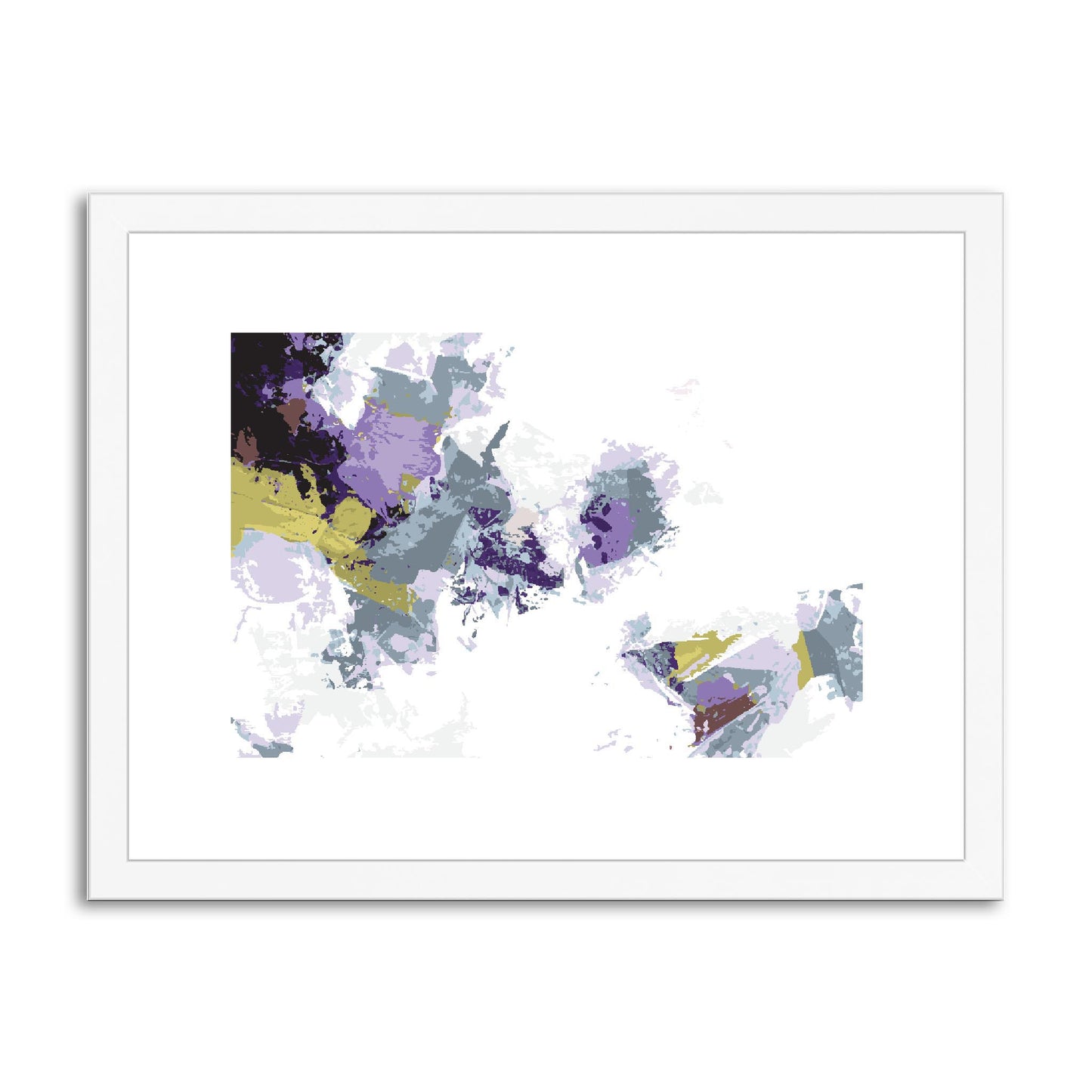 Framed Graphic Art Print, fph-1140-7694, 16"x12", White Frame