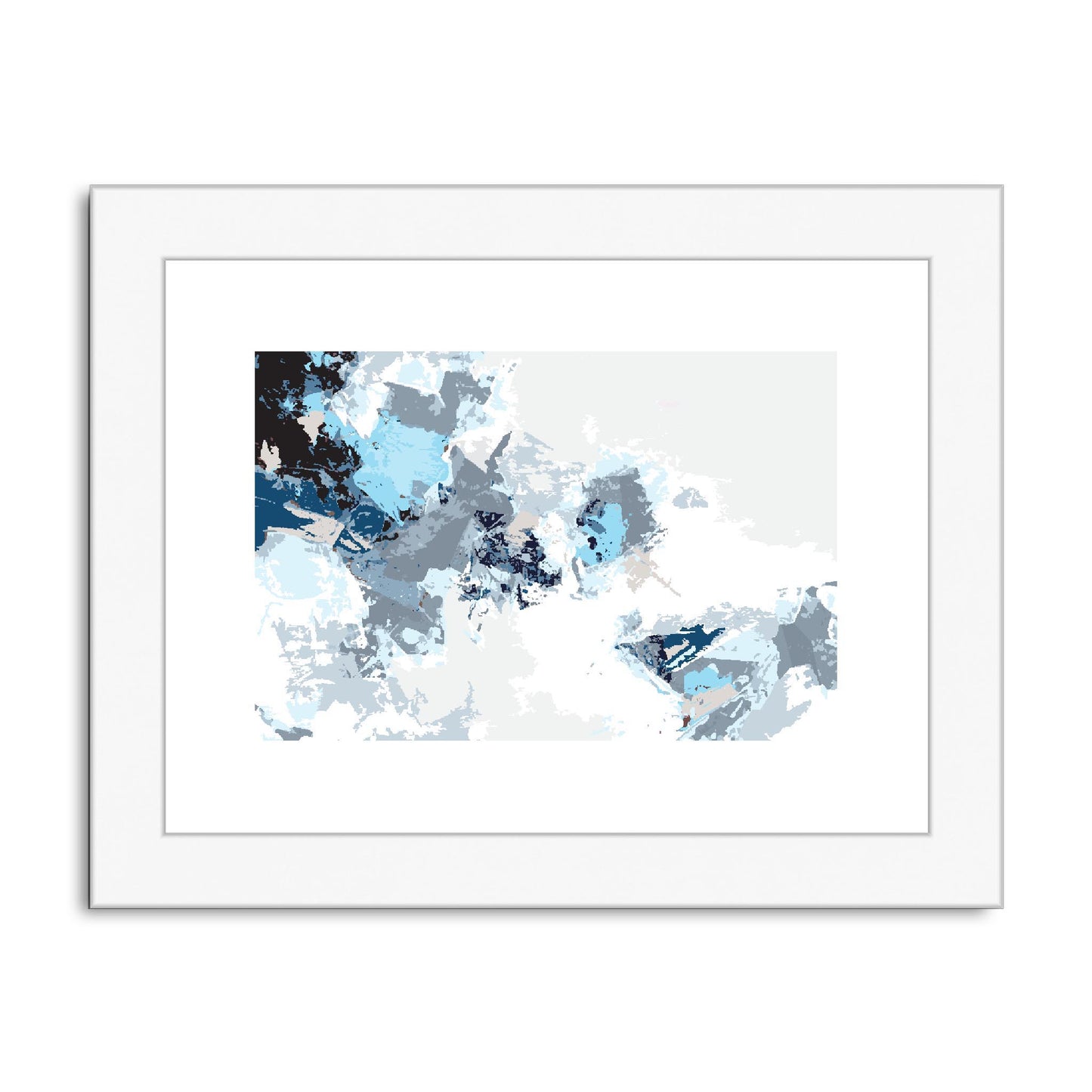 Framed Graphic Art Print, fph-1150-7694, 8"x6", White Frame