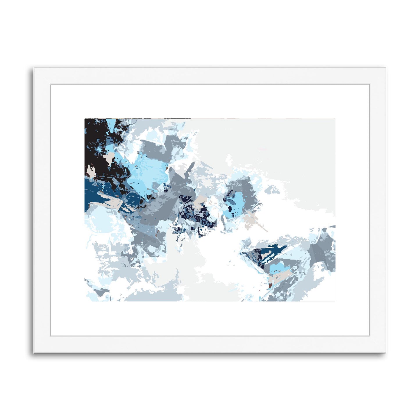 Framed Graphic Art Print, fph-1150-7694, 14"x11", White Frame