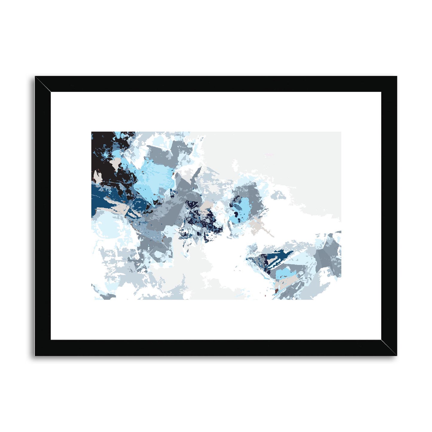 Framed Graphic Art Print, fph-1150-7694, 16"x12", Black Frame