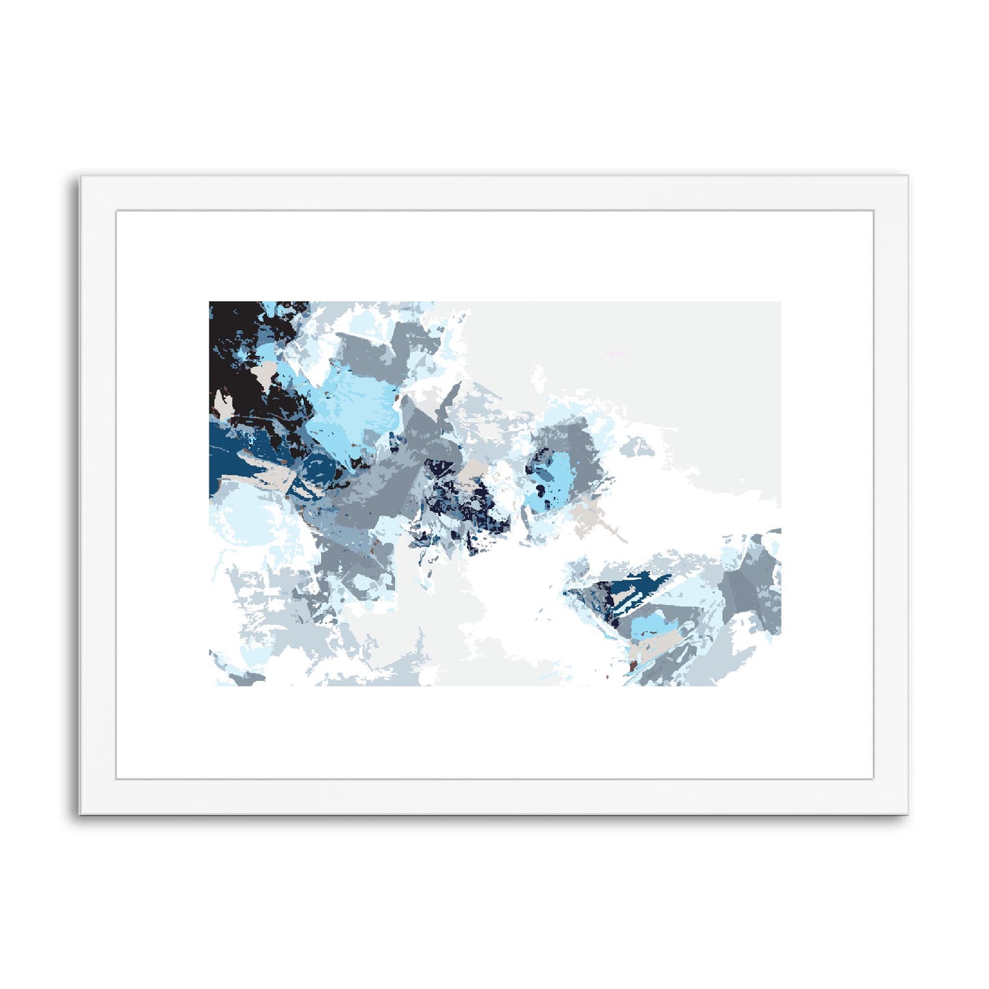 Framed Graphic Art Print, fph-1150-7694, 16"x12", White Frame