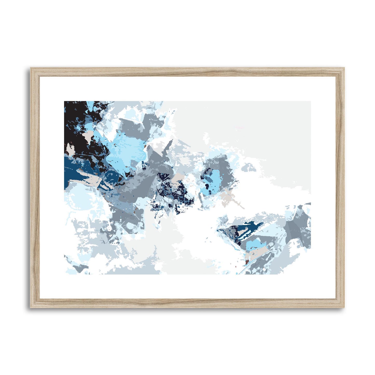 Framed Graphic Art Print, fph-1150-7694, 24"x18", Natural Frame