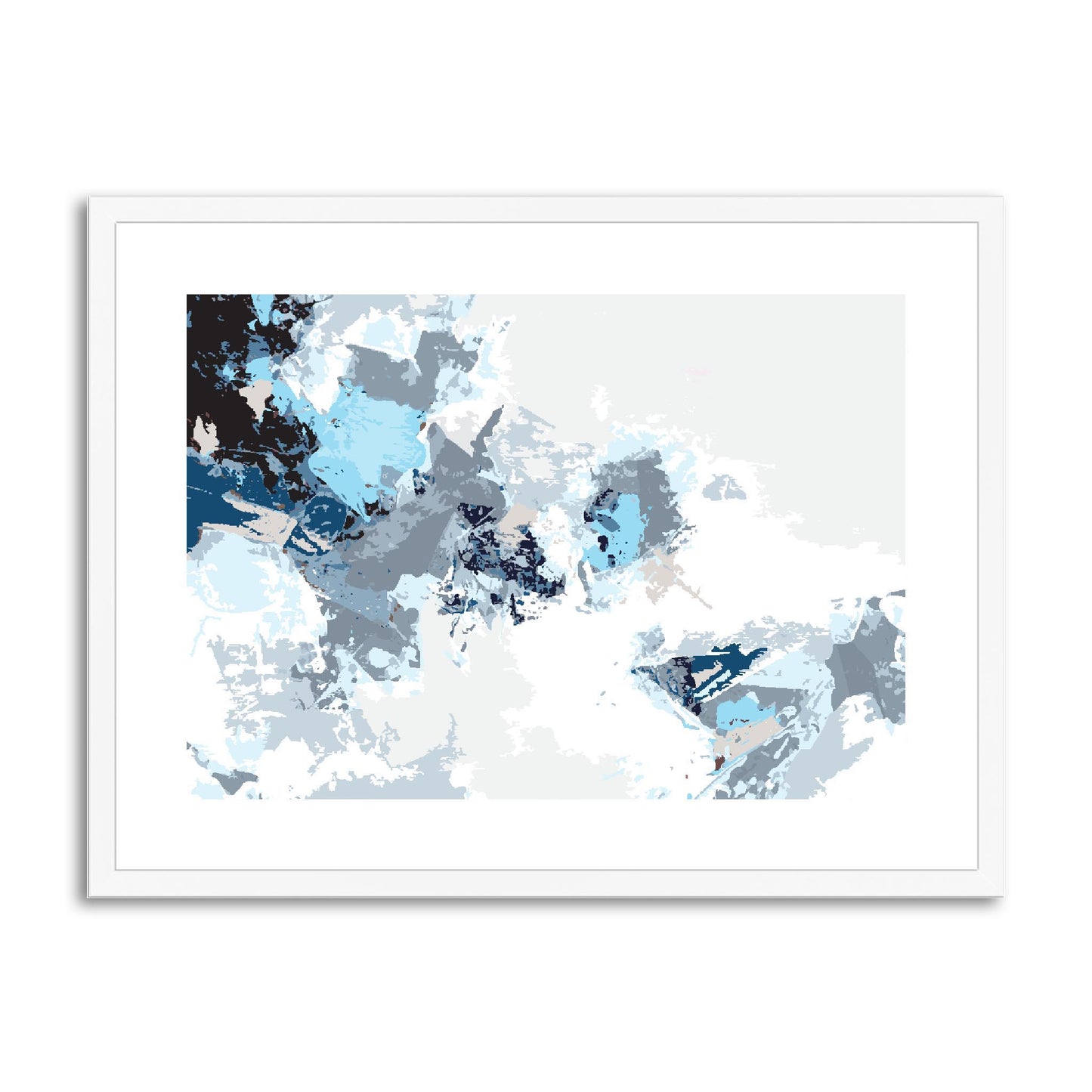 Framed Graphic Art Print, fph-1150-7694, 24"x18", White Frame