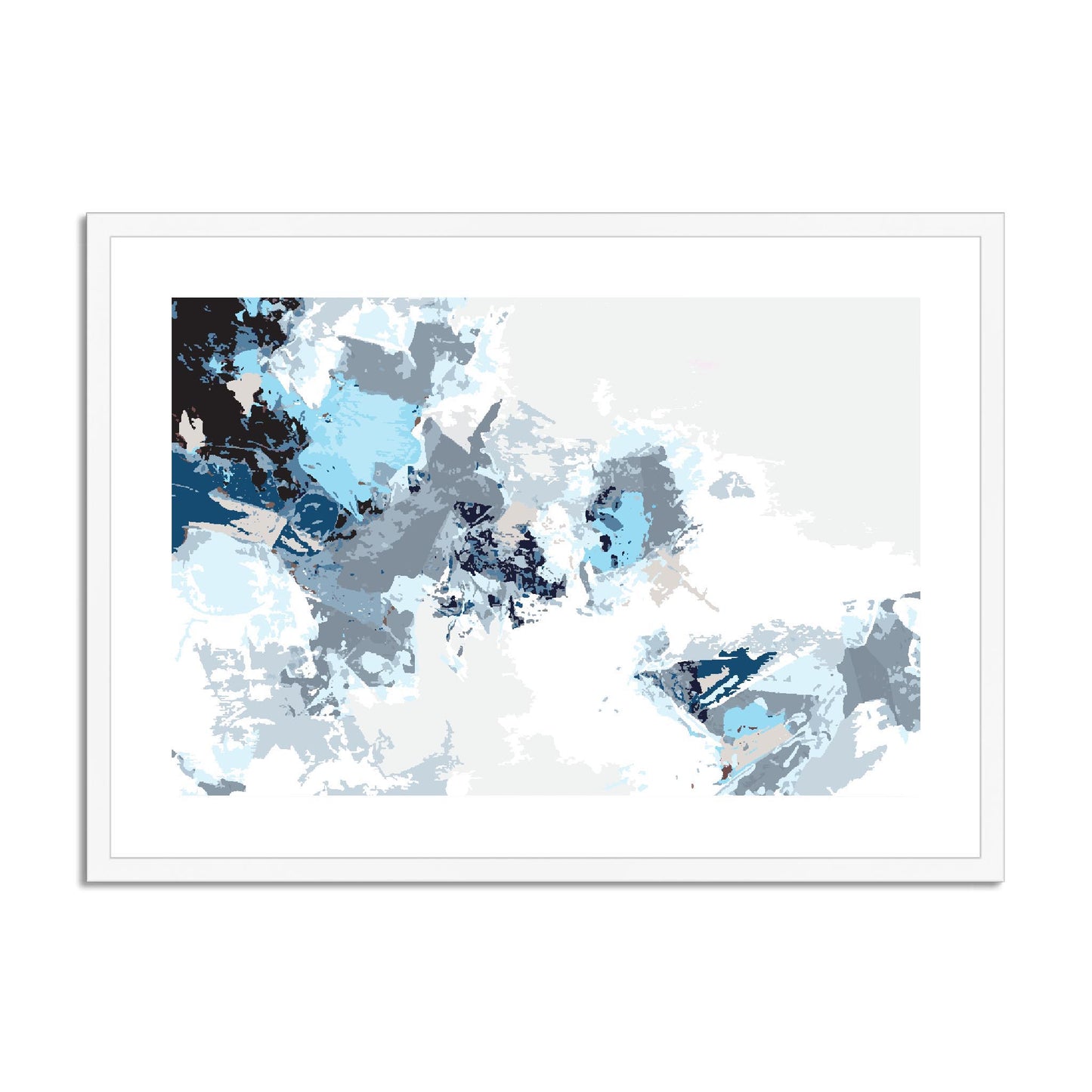 Framed Graphic Art Print, fph-1150-7694, 28"x20", White Frame