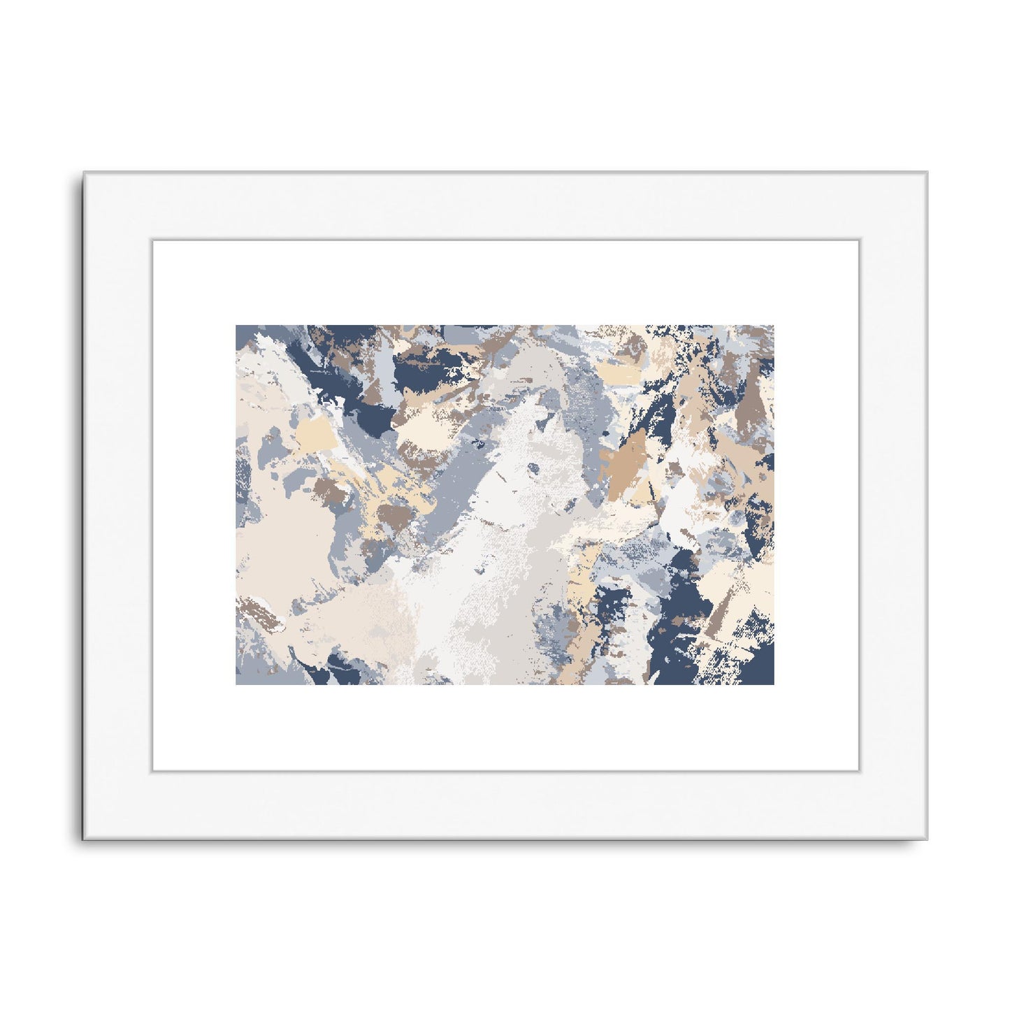 Framed Graphic Art Print, fph-1160-7689, 8"x6", White Frame