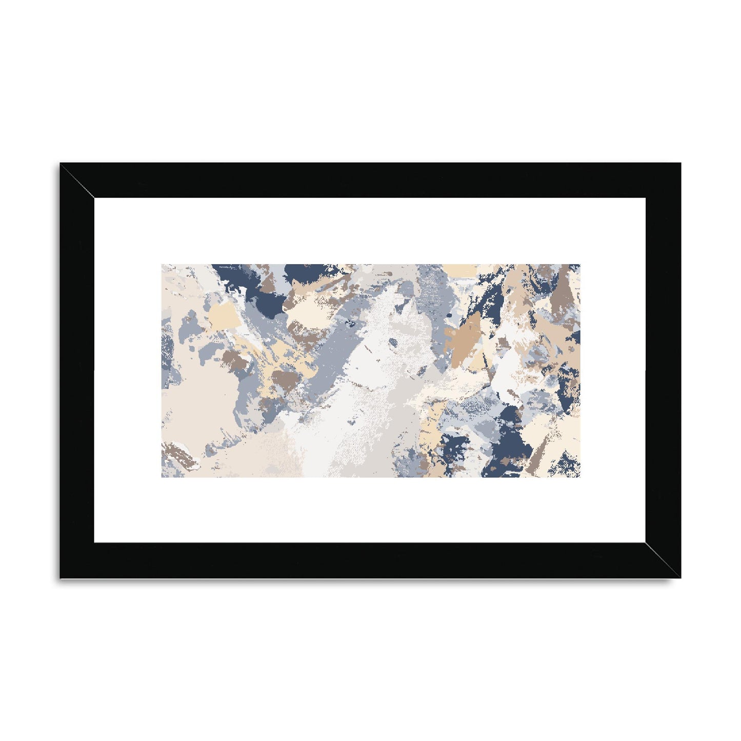 Framed Graphic Art Print, fph-1160-7689, 12"x8", Black Frame